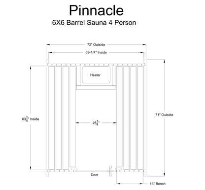 Pinnacle 4 Person Barrel Sauna